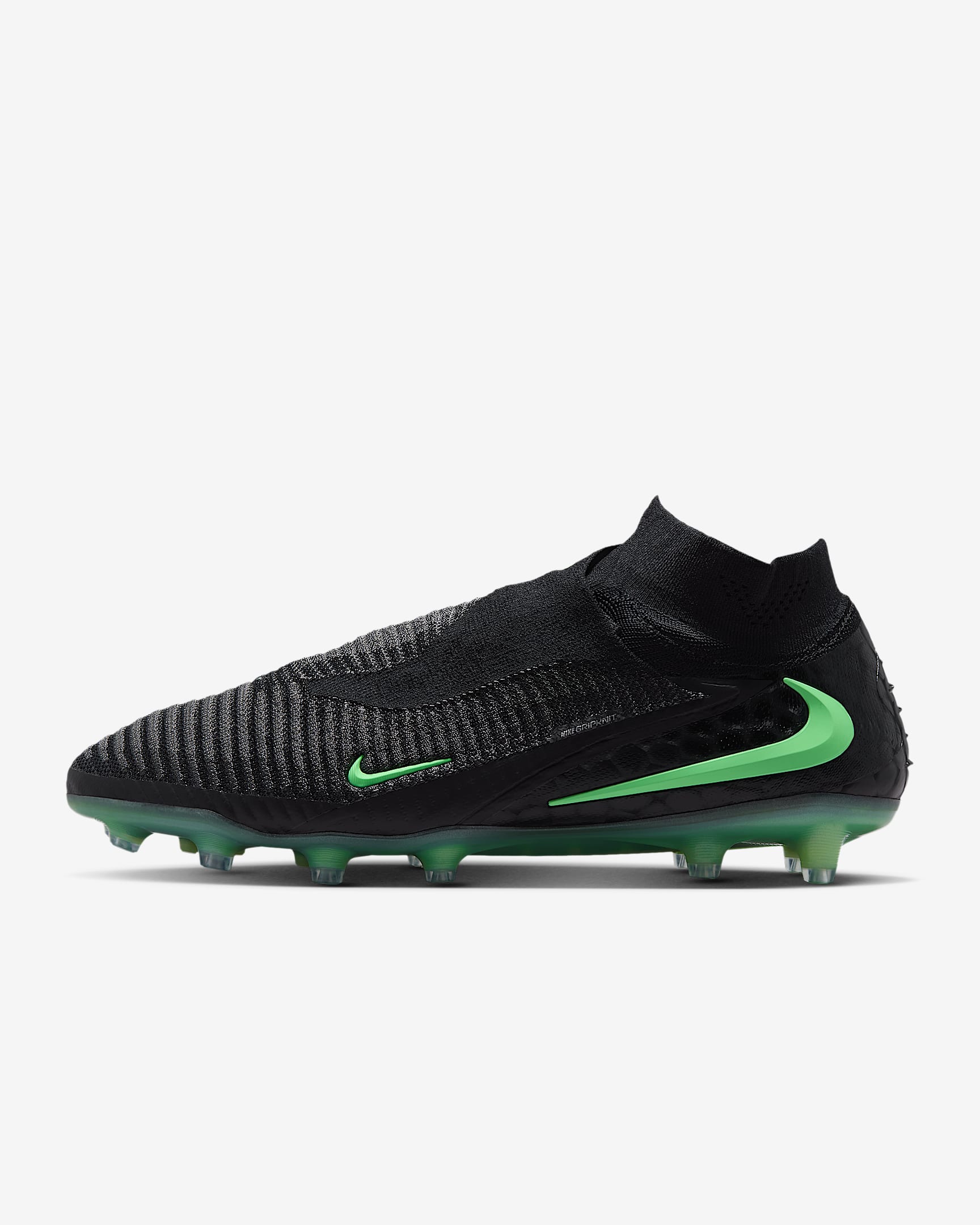 Nike Phantom 6 High Elite Fußballschuh für Kunstrasen – Schwarz/Schwarz/Illusion Green