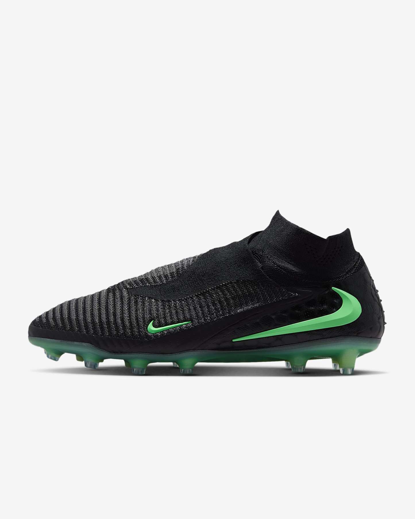 Nike Phantom 6 High Elite Fußballschuh für Kunstrasen – Schwarz/Schwarz/Illusion Green