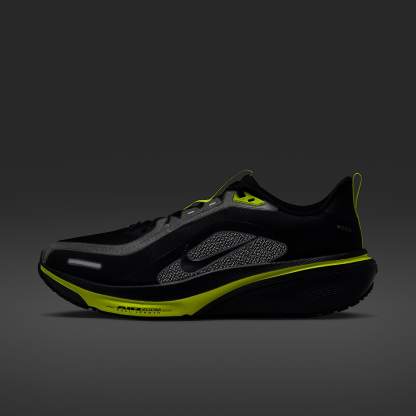 Nike Pegasus 42 GORE-TEX wasserdichter Straßenlaufschuh (Herren) – Schwarz/Lemon Venom/Metallic Dark Grey