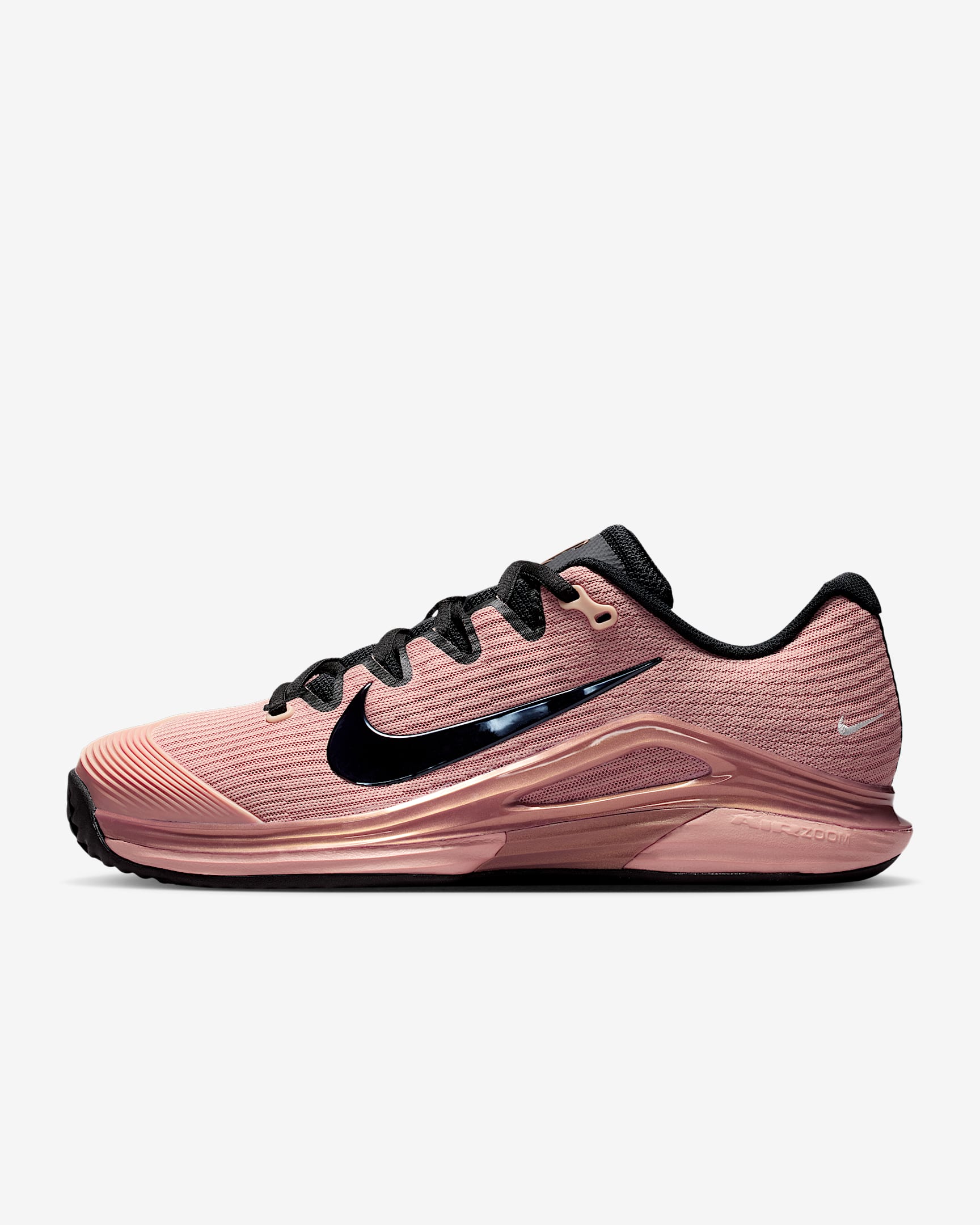 Nike Vapor 12 PRM Tennisschuhe für den Clay Court (Damen) – Metallic Red Bronze/Pure Platinum/Schwarz