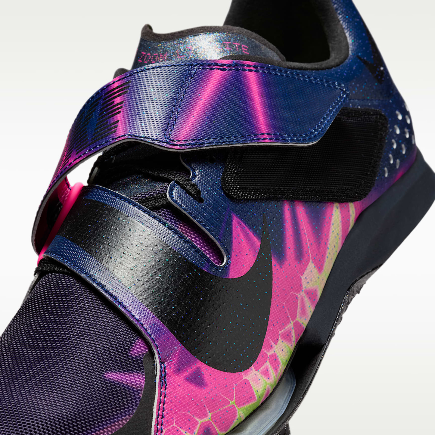 Nike Long Jump Elite Glam Leichtathletik-Sprung-Spikes – Pink Blast/Blue Void/Electric Green/Schwarz