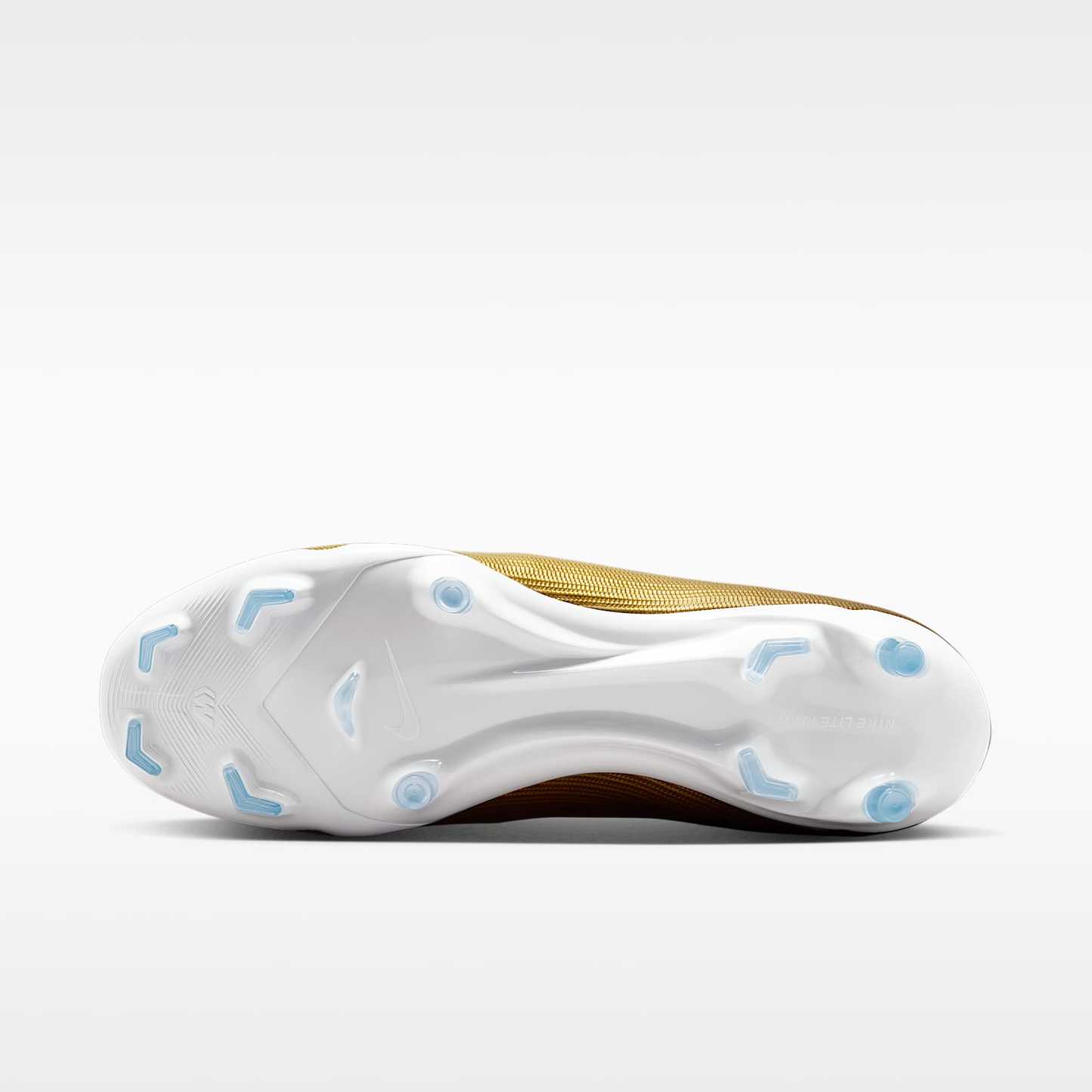 Nike Mercurial Superfly 11 Academy „Kylian Mbappé“ High-Top-Fußballschuh für verschiedene Böden – Metallic Gold/Green Glow