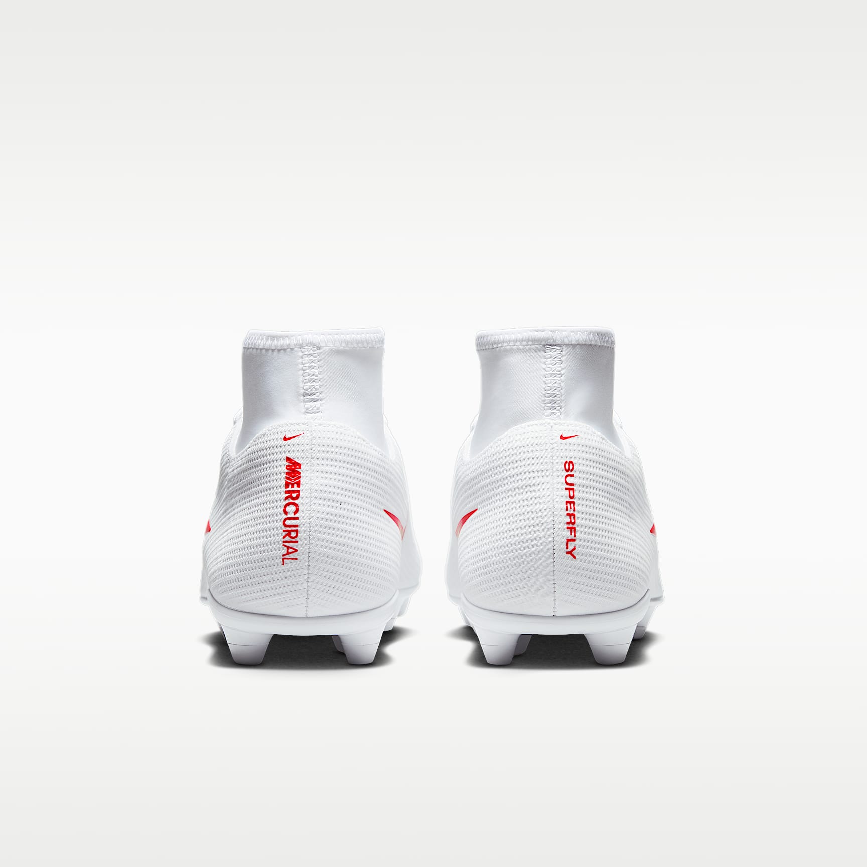 Nike Mercurial Superfly 11 Club High-Top-Fußballschuh für verschiedene Böden – Weiß/Bright Crimson/Blur