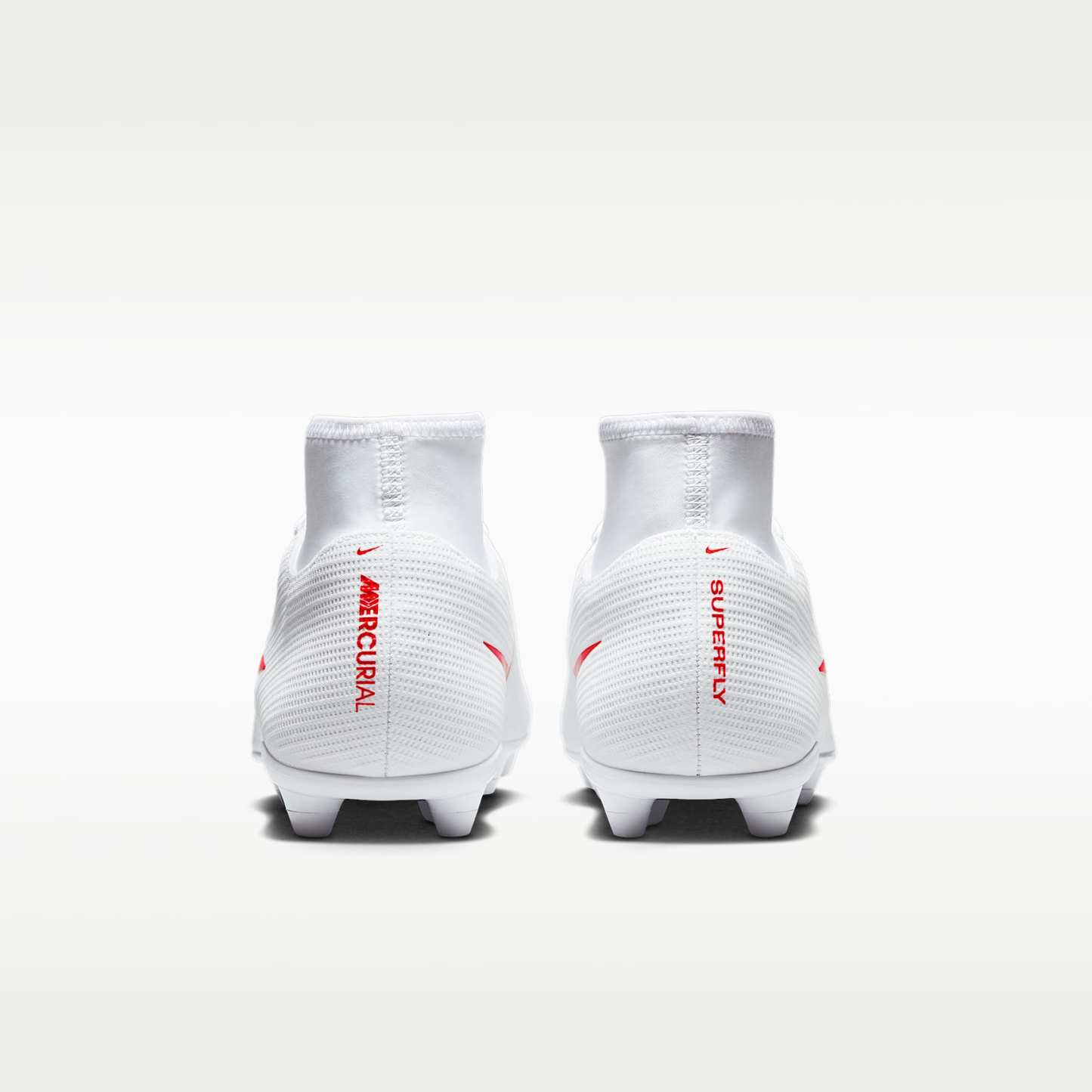 Nike Mercurial Superfly 11 Club High-Top-Fußballschuh für verschiedene Böden – Weiß/Bright Crimson/Blur