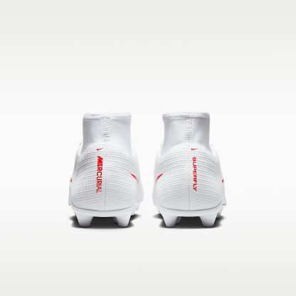 Nike Mercurial Superfly 11 Club High-Top-Fußballschuh für verschiedene Böden – Weiß/Bright Crimson/Blur