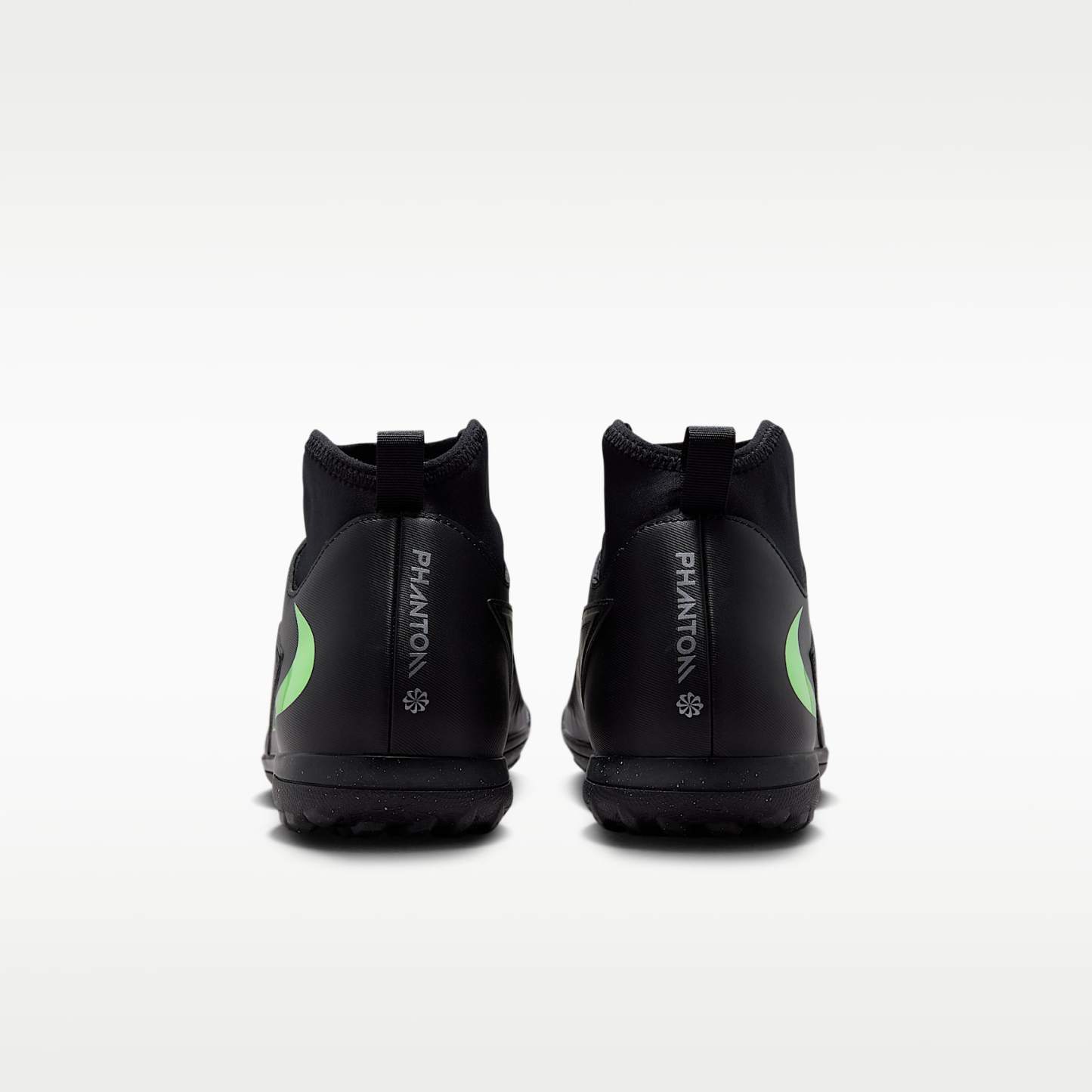 Nike Phantom 6 High Club Fußballschuh für Turf – Schwarz/Schwarz/Illusion Green