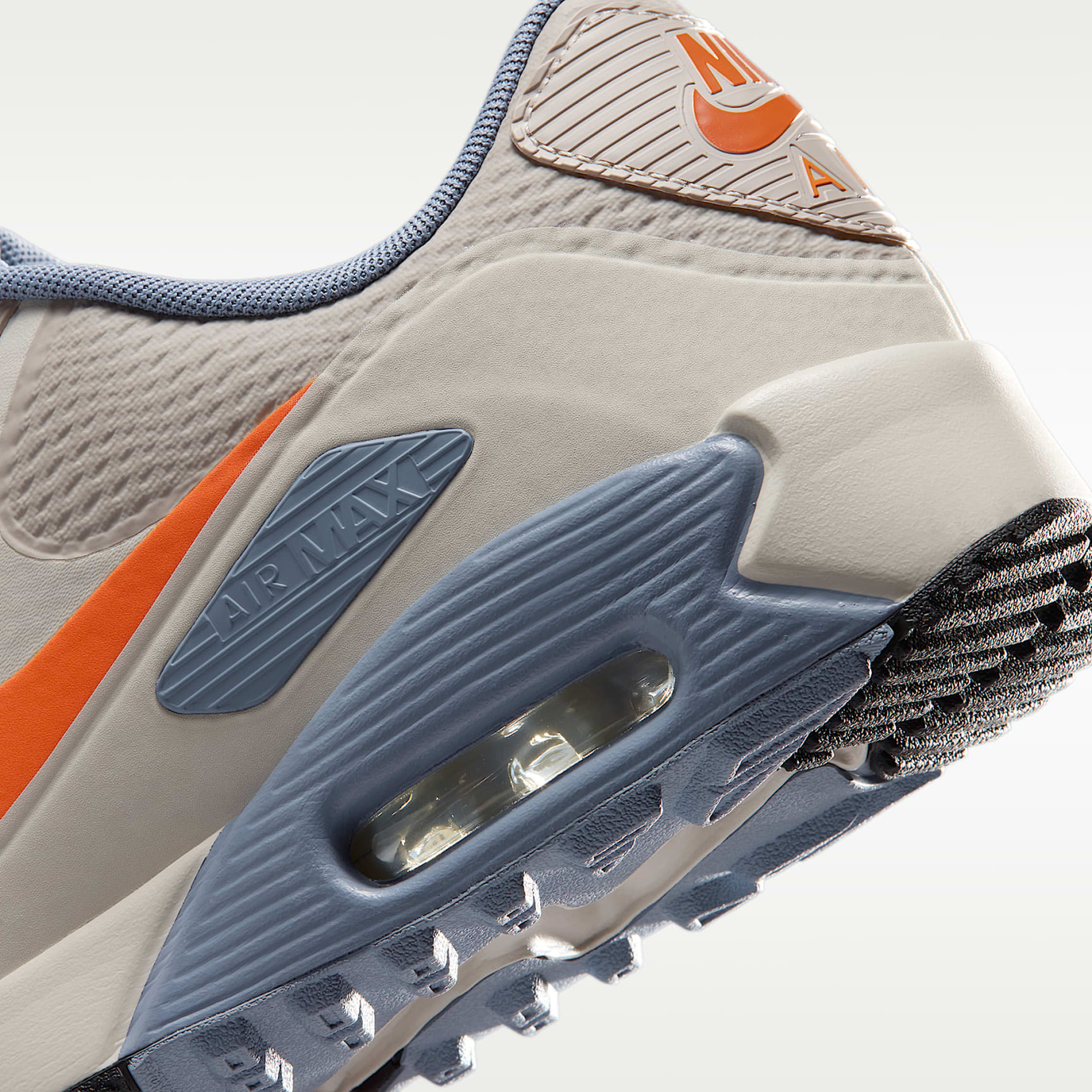 Nike Air Max 90 G Golfschuh – Moon Particle/Light Bone/Ashen Slate/Safety Orange
