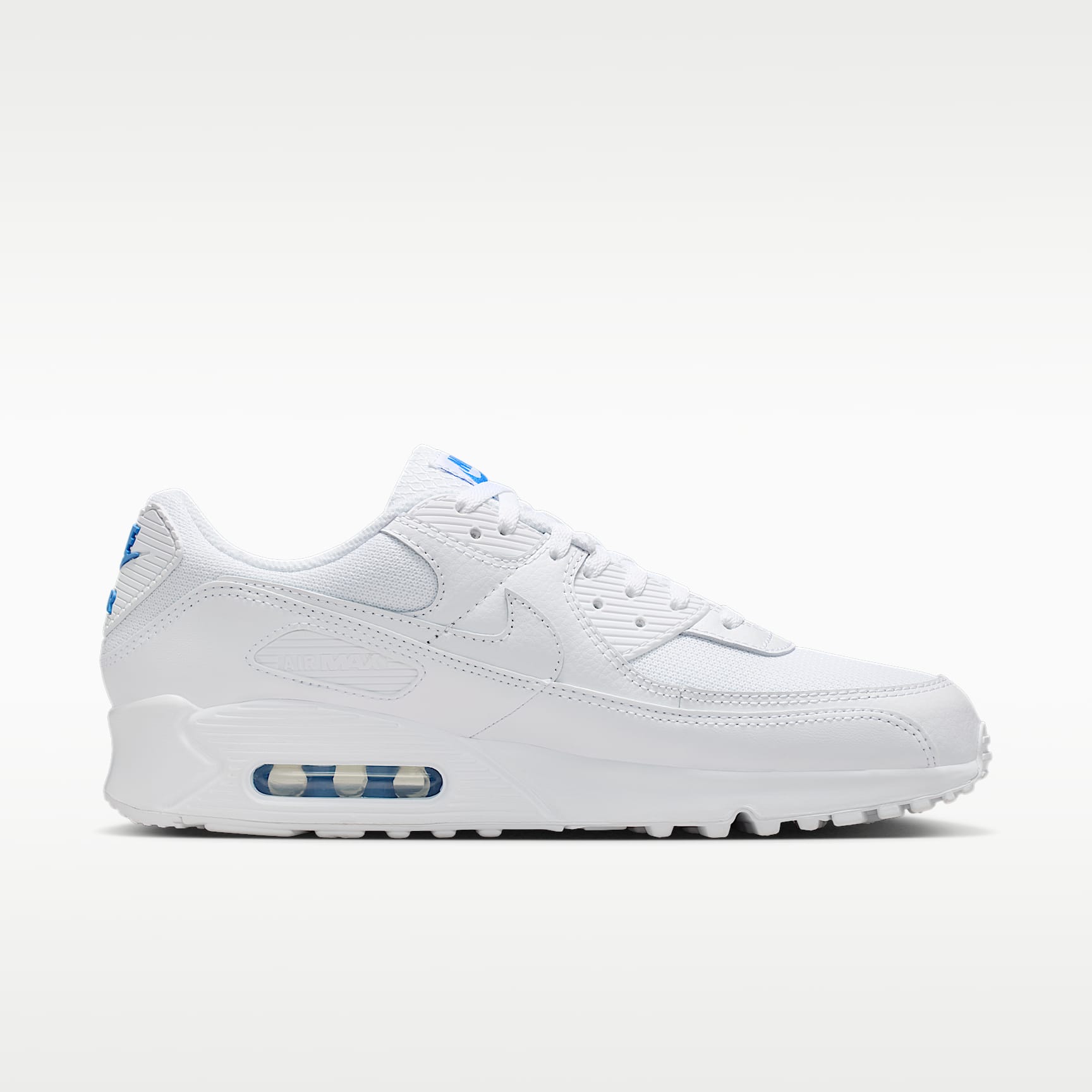 Nike Air Max 90 Herrenschuh – Weiß/Blue Crystal/Weiß