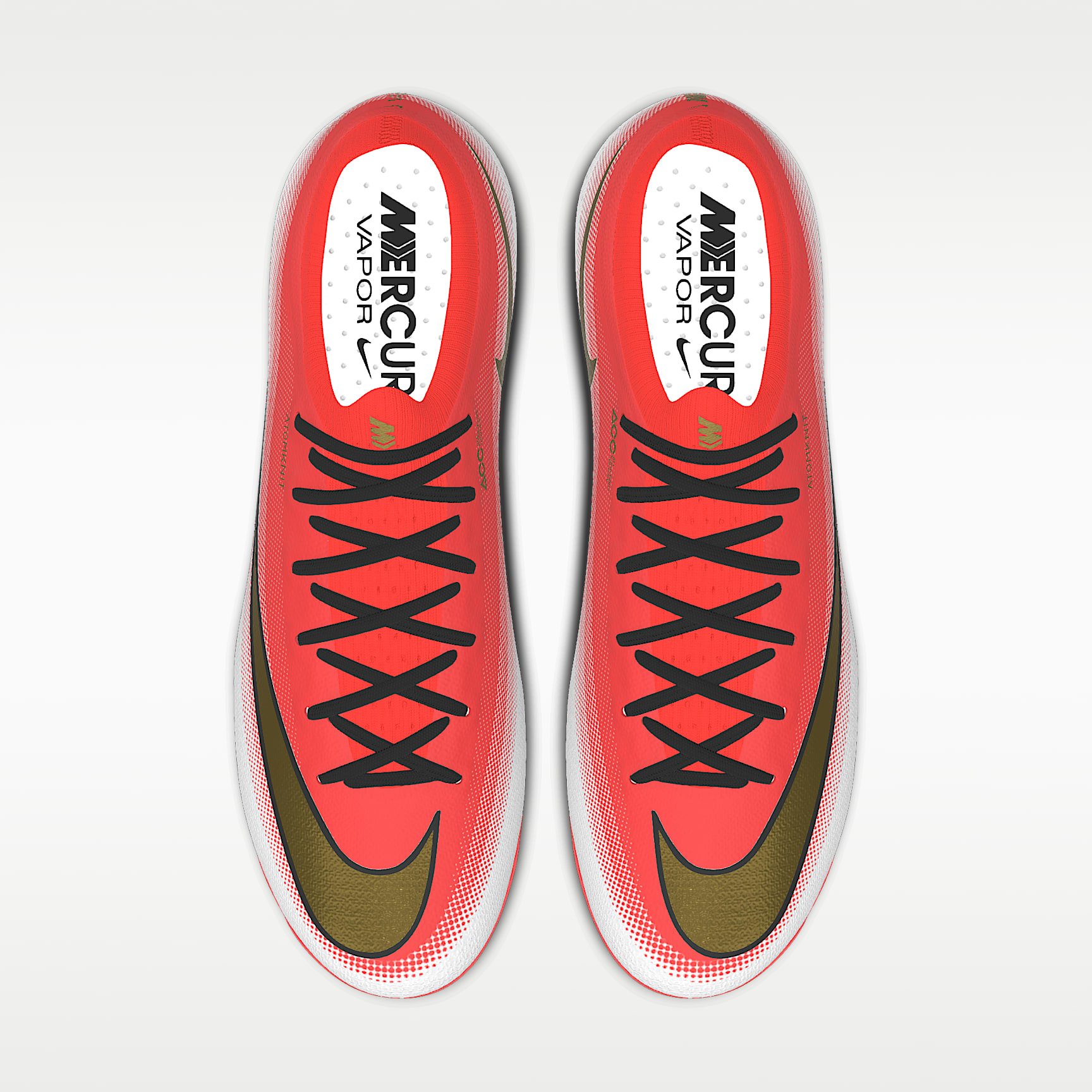 Nike Mercurial Vapor 17 Elite By You personalisierbarer Low-Top-Fußballschuh für normalen Rasen – Bright Crimson/Weiß [3389900446]