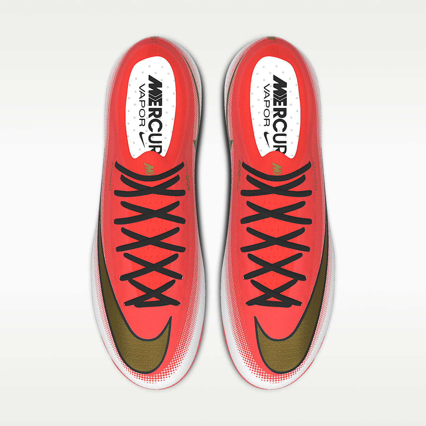 Nike Mercurial Vapor 17 Elite By You personalisierbarer Low-Top-Fußballschuh für normalen Rasen – Bright Crimson/Weiß [3389900446]