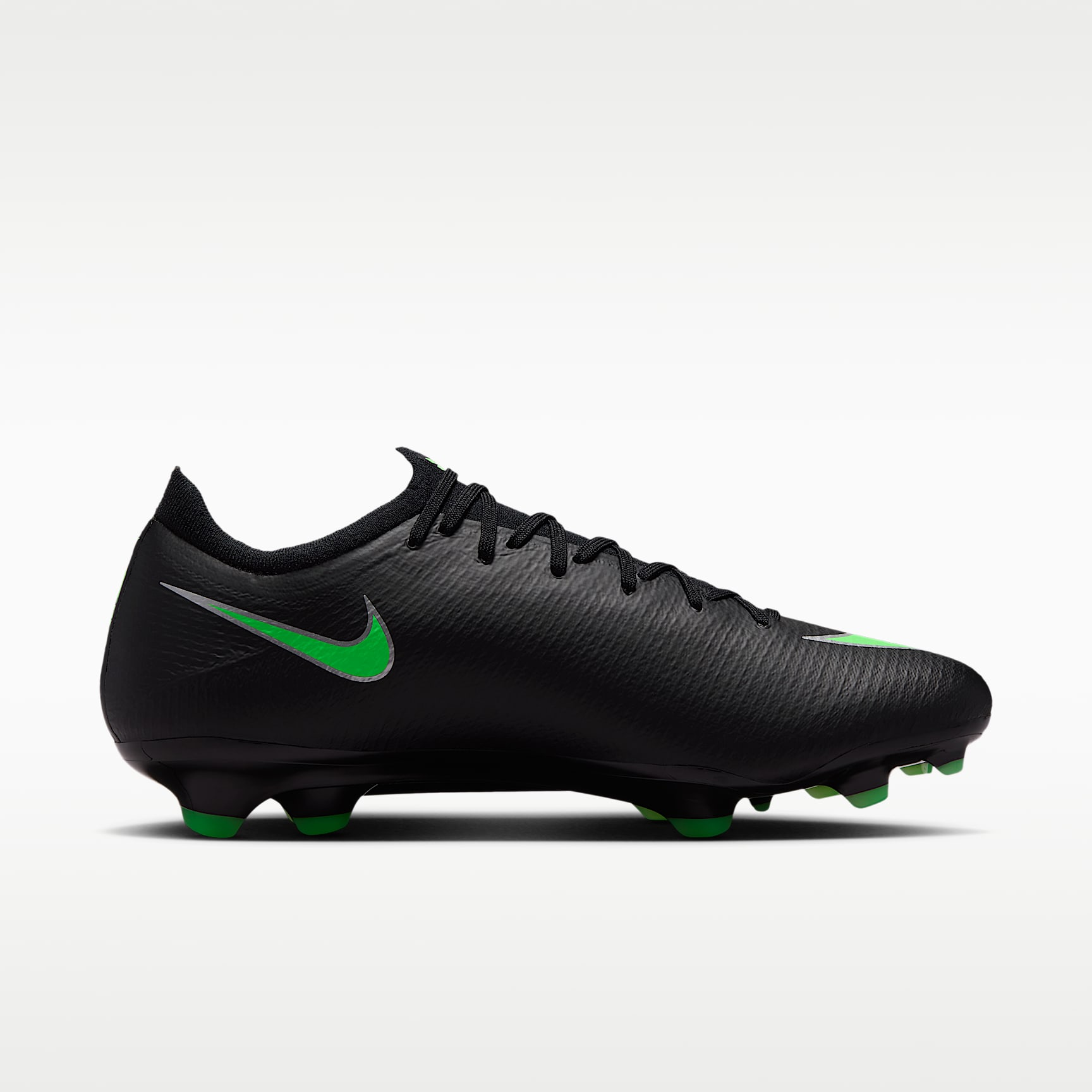 Nike Mercurial Vapor 17 Pro Low-Top-Fußballschuh für normalen Rasen – Schwarz/Schwarz/Illusion Green