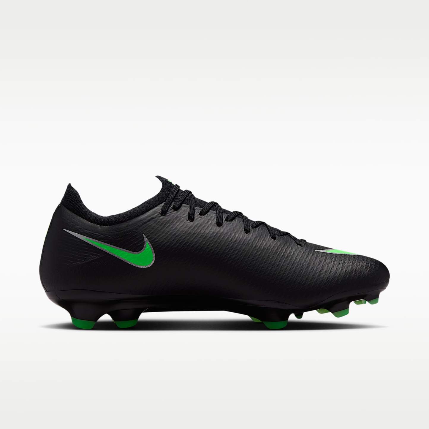 Nike Mercurial Vapor 17 Pro Low-Top-Fußballschuh für normalen Rasen – Schwarz/Schwarz/Illusion Green