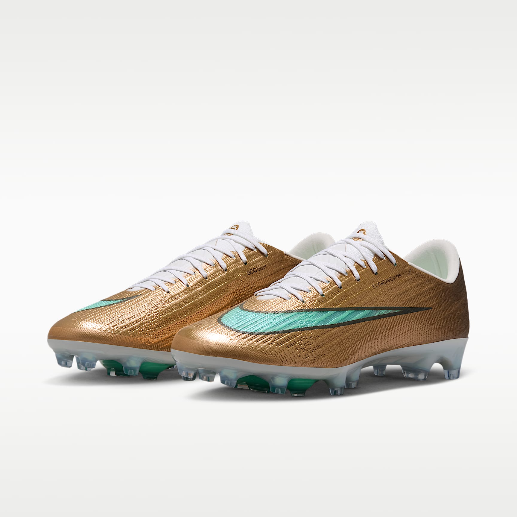 Nike Mercurial Superfly 11 Elite „Kylian Mbappé“ Low-Top-Fußballschuh für Kunstrasen – Metallic Gold/Green Glow