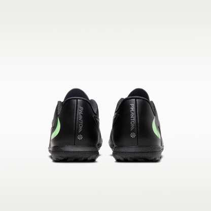 Nike Phantom 6 Low Club Fußballschuh für Turf – Schwarz/Schwarz/Illusion Green