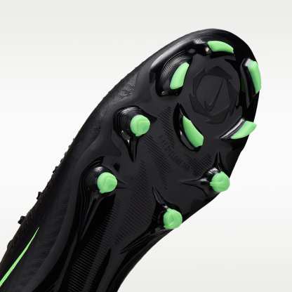 Nike Phantom 6 Low Academy Fußballschuh für verschiedene Böden – Schwarz/Schwarz/Illusion Green
