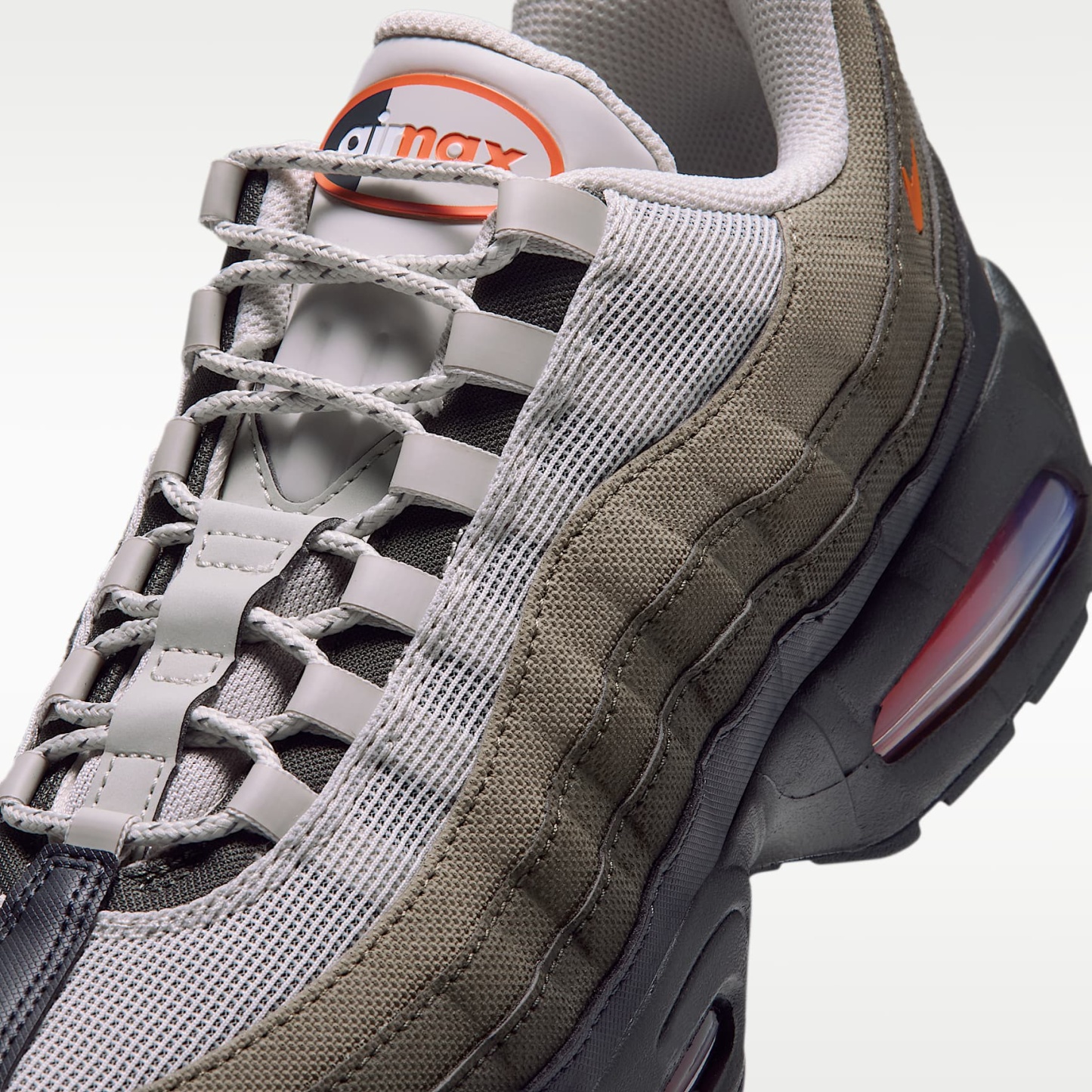 Nike Air Max 95 Big Bubble Schuh (Herren) – Light Bone/Anthracite/Dark Loden/Safety Orange
