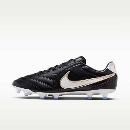 Nike Tiempo Ligera Pro Low-Top-Fußballschuh für normalen Rasen – Schwarz/Weiß