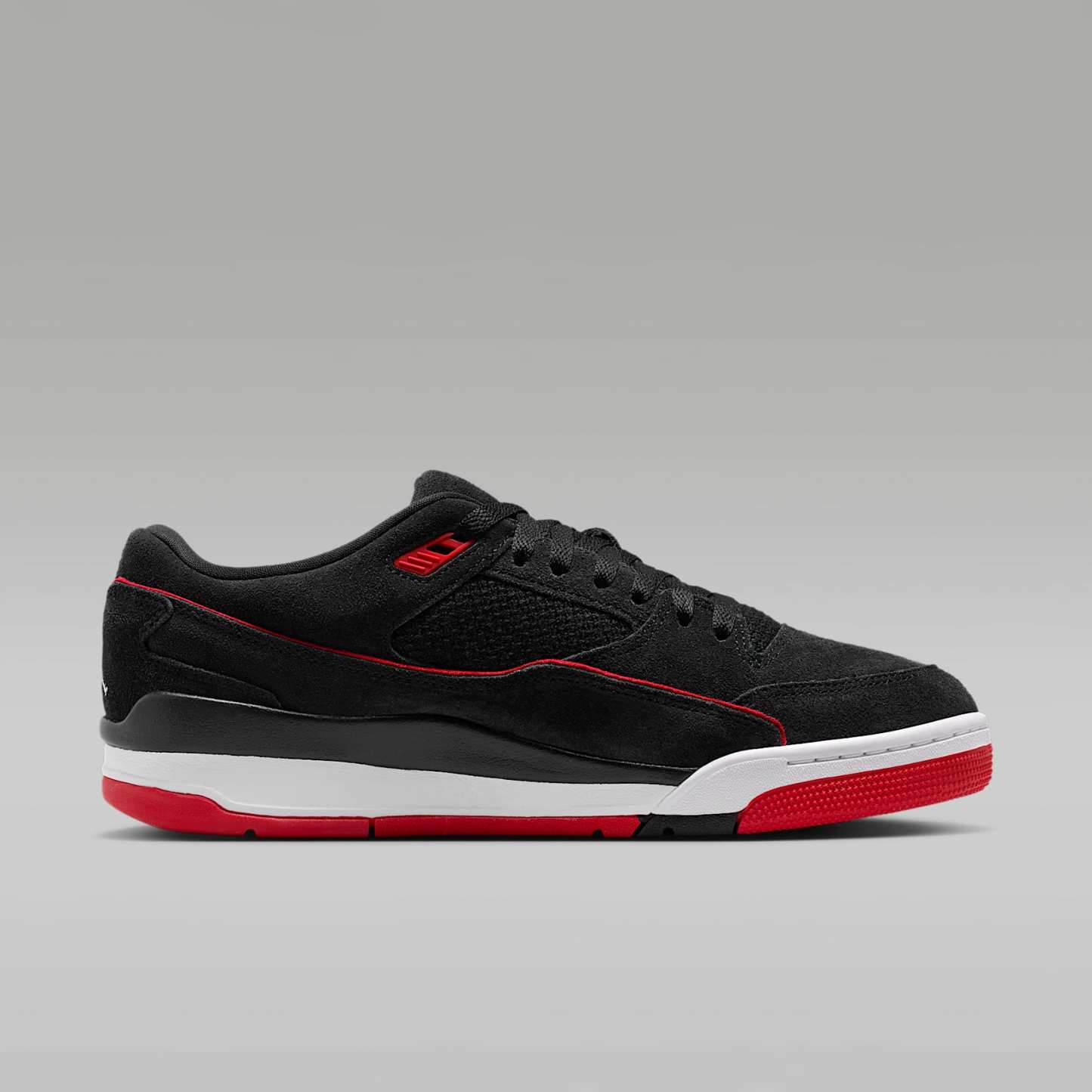 Jordan Flight Court Schuh (Herren) – Schwarz/University Red/Weiß