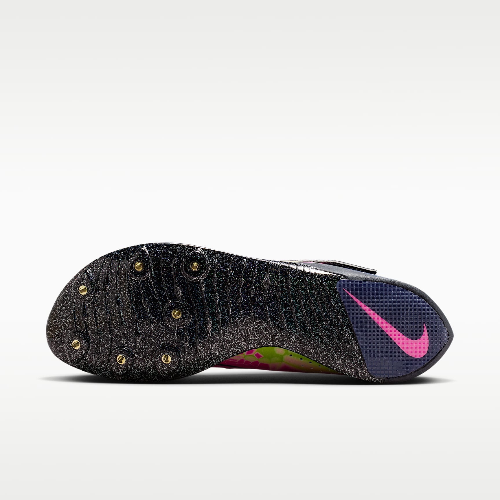 Nike Long Jump Elite Glam Leichtathletik-Sprung-Spikes – Pink Blast/Blue Void/Electric Green/Schwarz