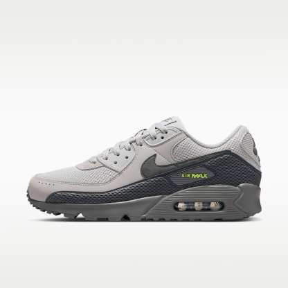 Nike Air Max 90 Premium Schuh (Herren) – Light Smoke Grey/Smoke Grey/Volt/Iron Grey