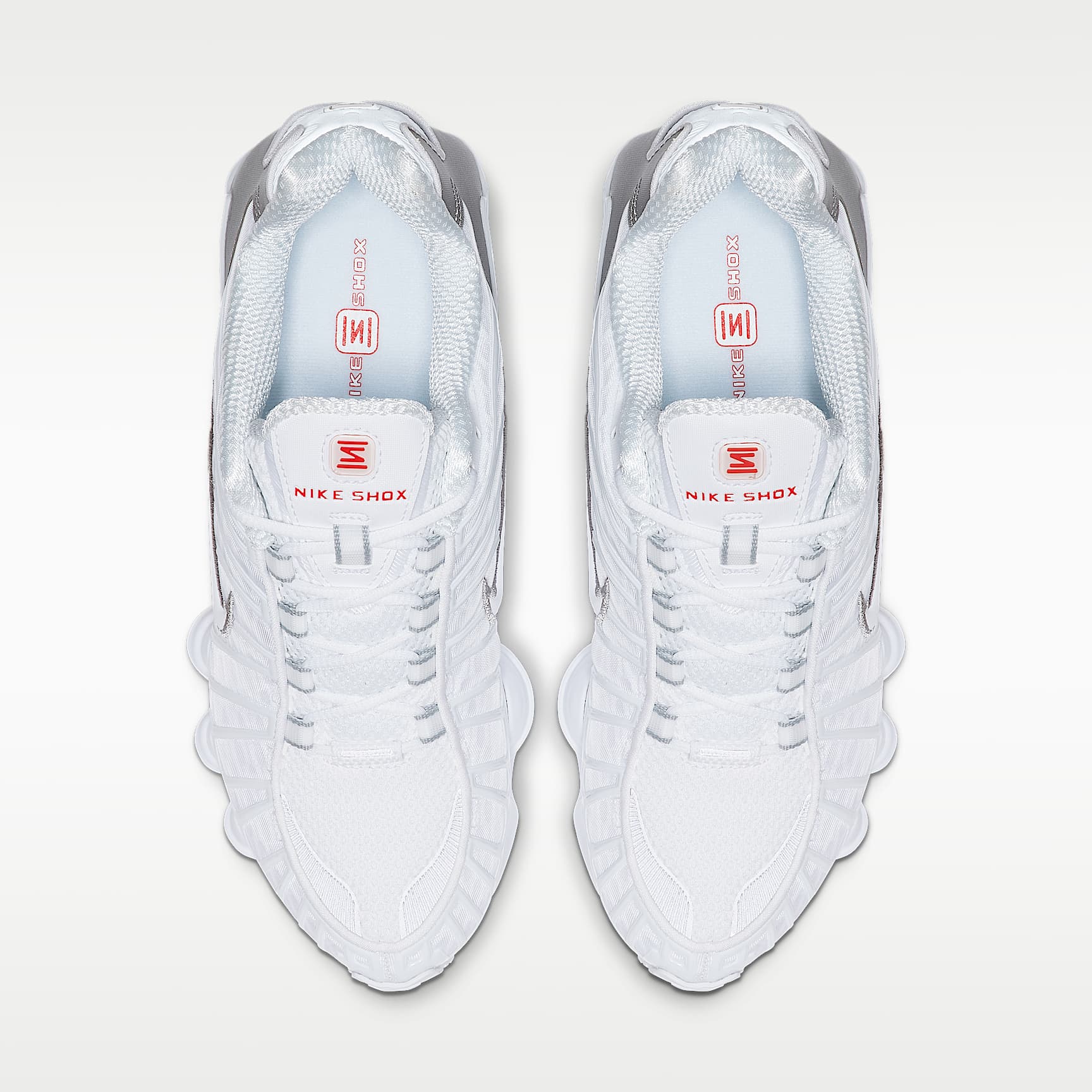 Nike Shox TL Schuh (Damen) – Weiß/Metallic Silver/Max Orange/Weiß