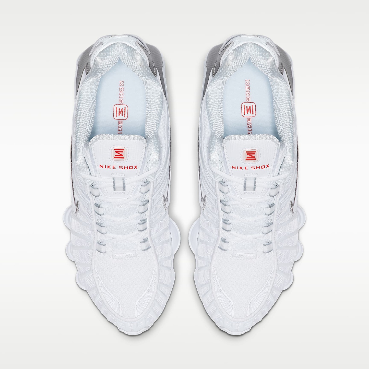 Nike Shox TL Schuh (Damen) – Weiß/Metallic Silver/Max Orange/Weiß