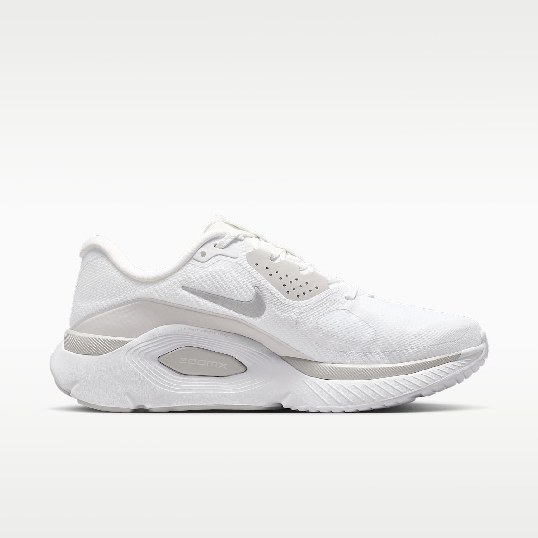 Nike Structure Plus Straßenlaufschuh (Damen) – Weiß/Photon Dust/Metallic Silver