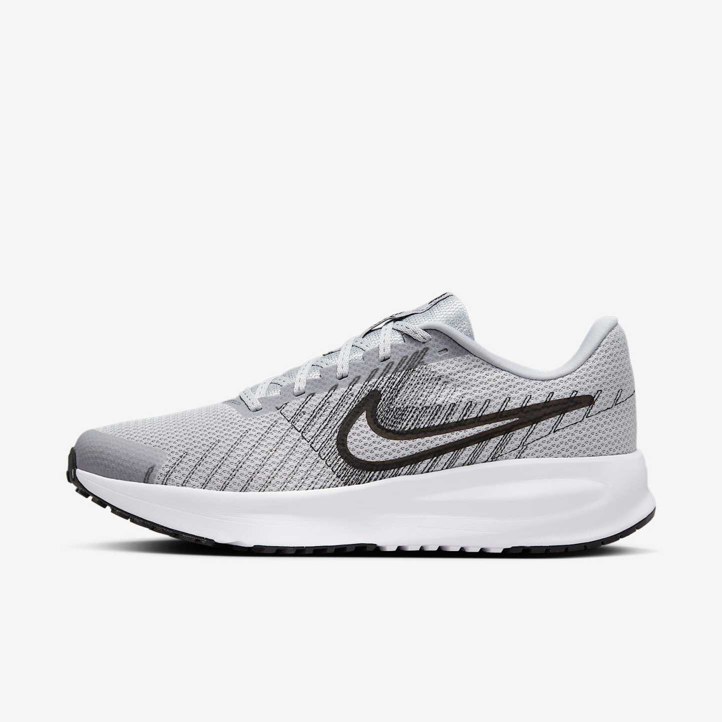Nike Run Defy Straßenlaufschuh (Herren) – Wolf Grey/Weiß/Iron Grey/Schwarz