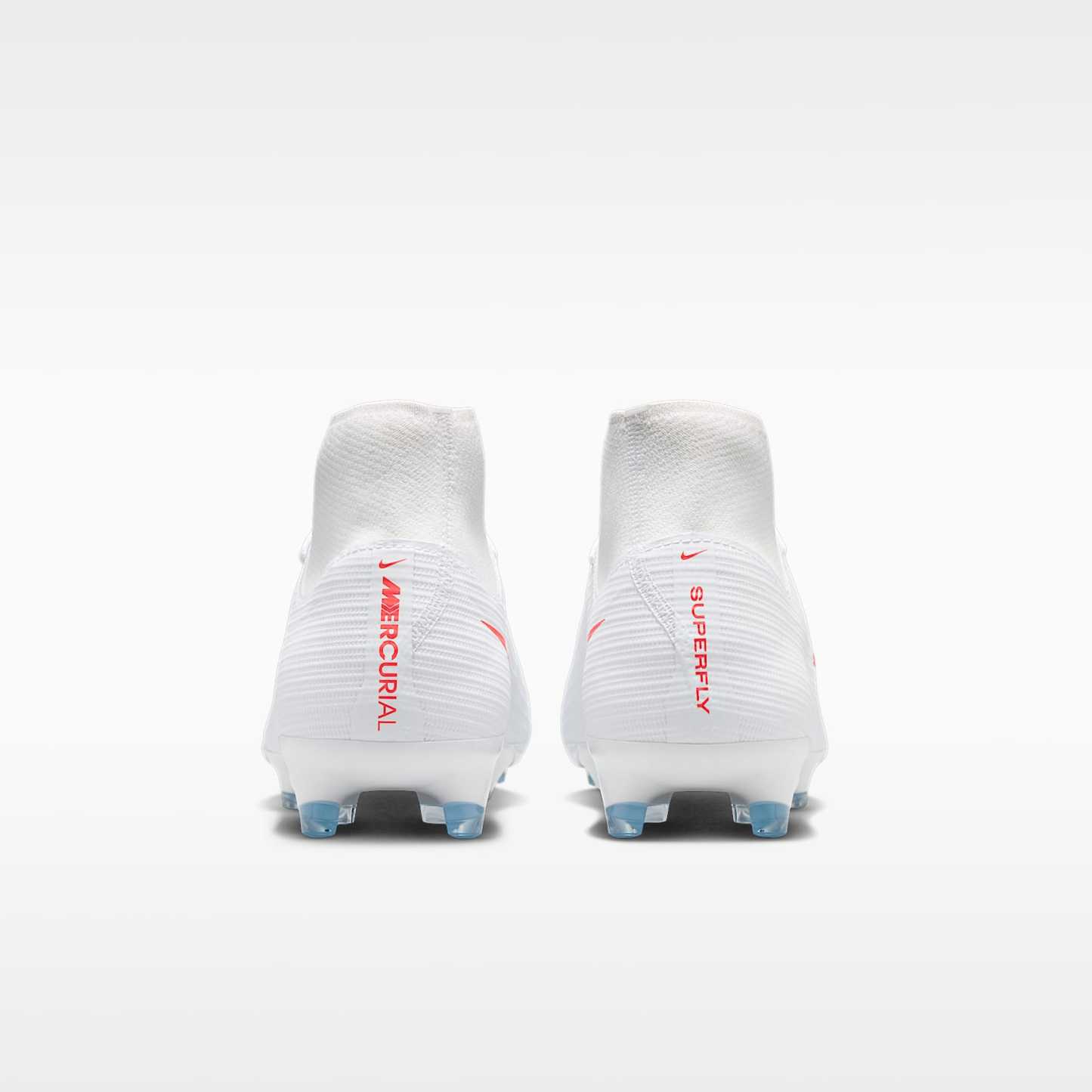 Nike Mercurial Superfly 11 Academy High-Top-Fußballschuh für verschiedene Böden – Weiß/Bright Crimson/Blur