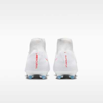 Nike Mercurial Superfly 11 Academy High-Top-Fußballschuh für verschiedene Böden – Weiß/Bright Crimson/Blur