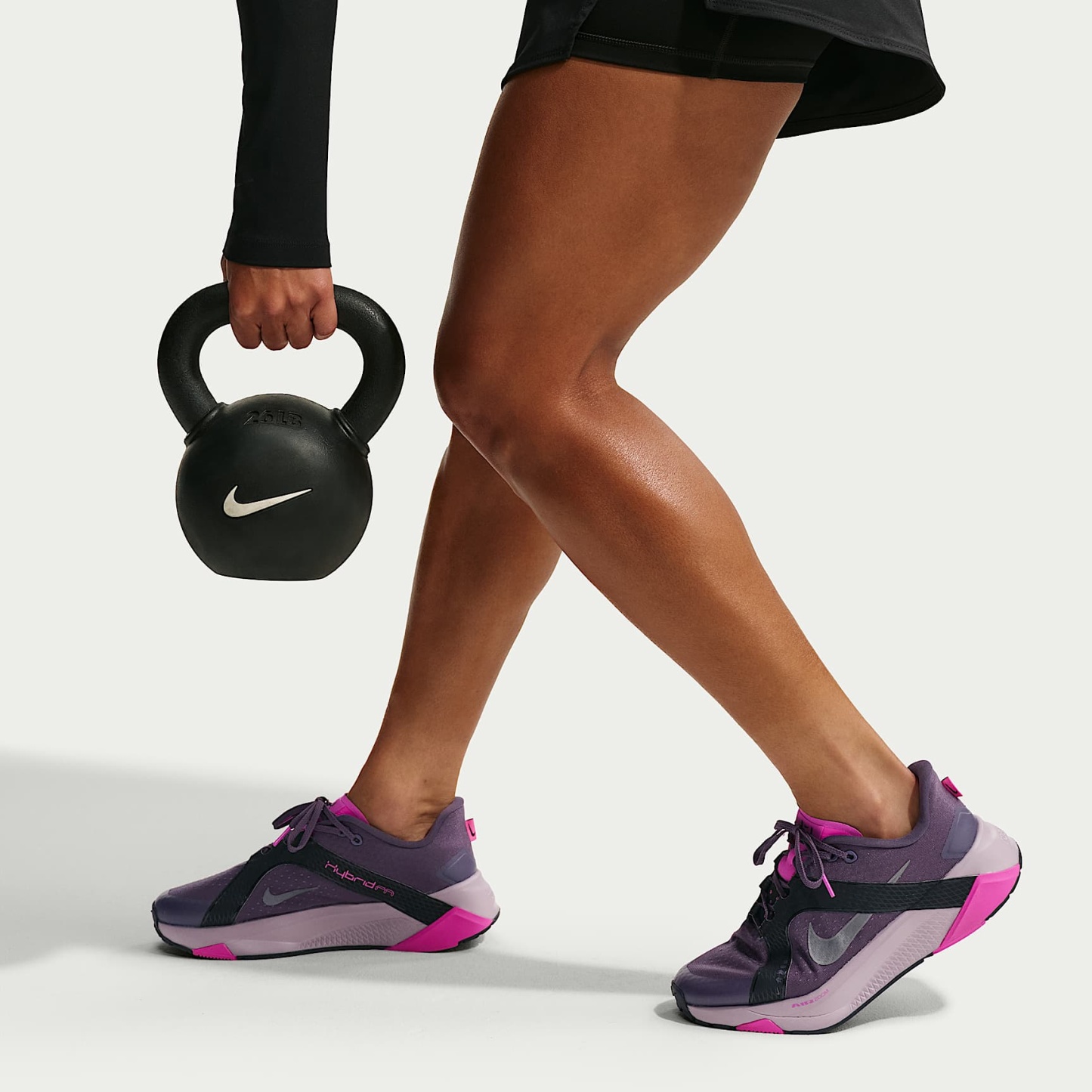 Nike Hybrid RN Trainingsschuh (Damen) – Dark Raisin/Schwarz/Fuchsia Blast/Metallic Dark Grey