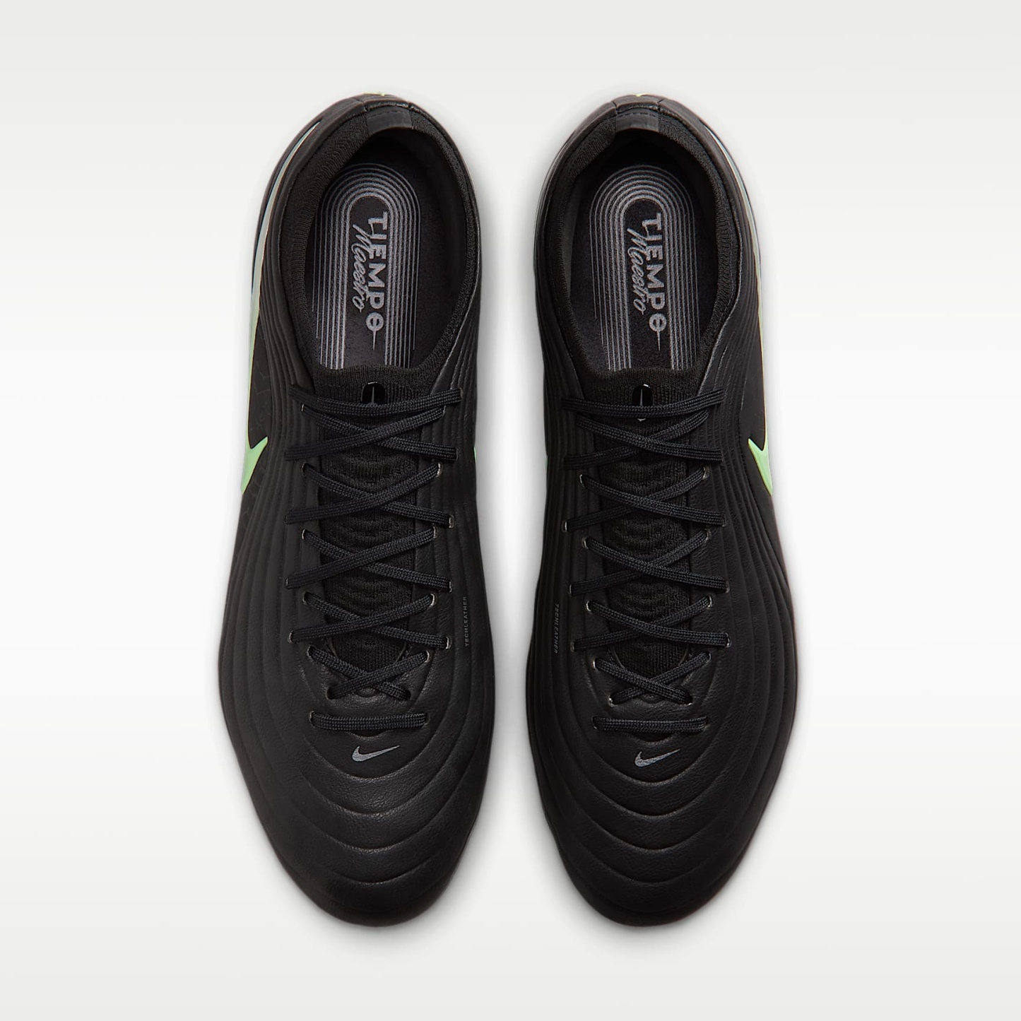 Nike Tiempo Maestro Elite Low Top Fußballschuh für weichen Rasen – Schwarz/Schwarz/Illusion Green