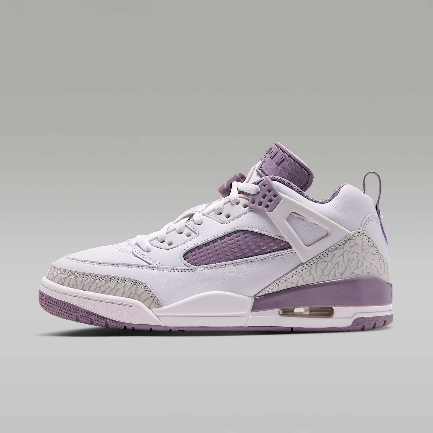 Jordan Spizike Low Schuh (Damen) – Swan/Light Smoke Grey/Purple Smoke