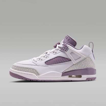 Jordan Spizike Low Schuh (Damen) – Swan/Light Smoke Grey/Purple Smoke