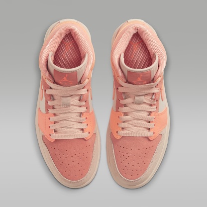 Air Jordan 1 Mid Damenschuh – Atomic Orange/Terra Blush/Shimmer/Apricot Agate