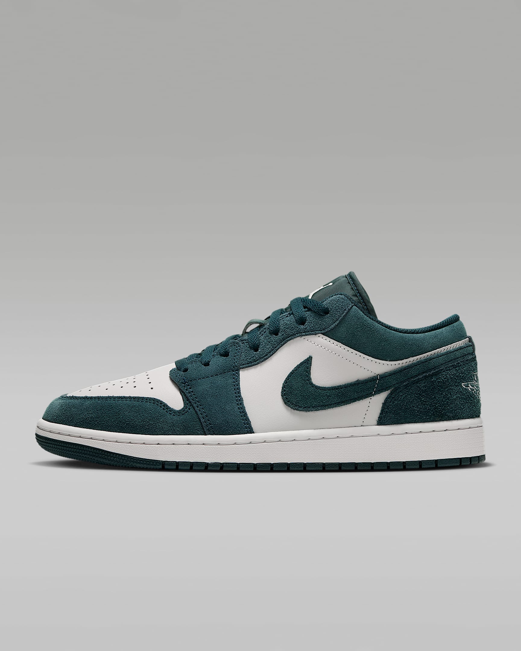 Air Jordan 1 Low Herrenschuh – Midnight Spruce/Pale Ivory/Light Orewood Brown