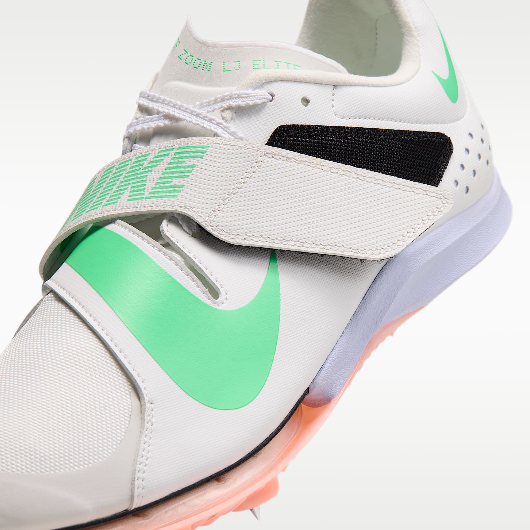 Nike Long Jump Elite Sprung-Spike für Leichtathletik – Summit White/Palest Purple/Jade Ice/Electro Green