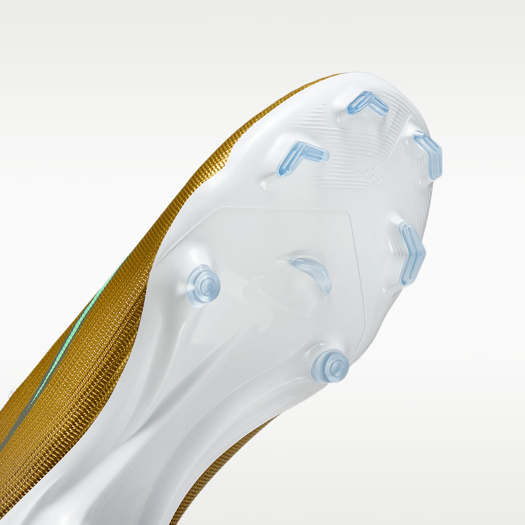 Nike Mercurial Superfly 11 Academy „Kylian Mbappé“ High-Top-Fußballschuh für verschiedene Böden – Metallic Gold/Green Glow