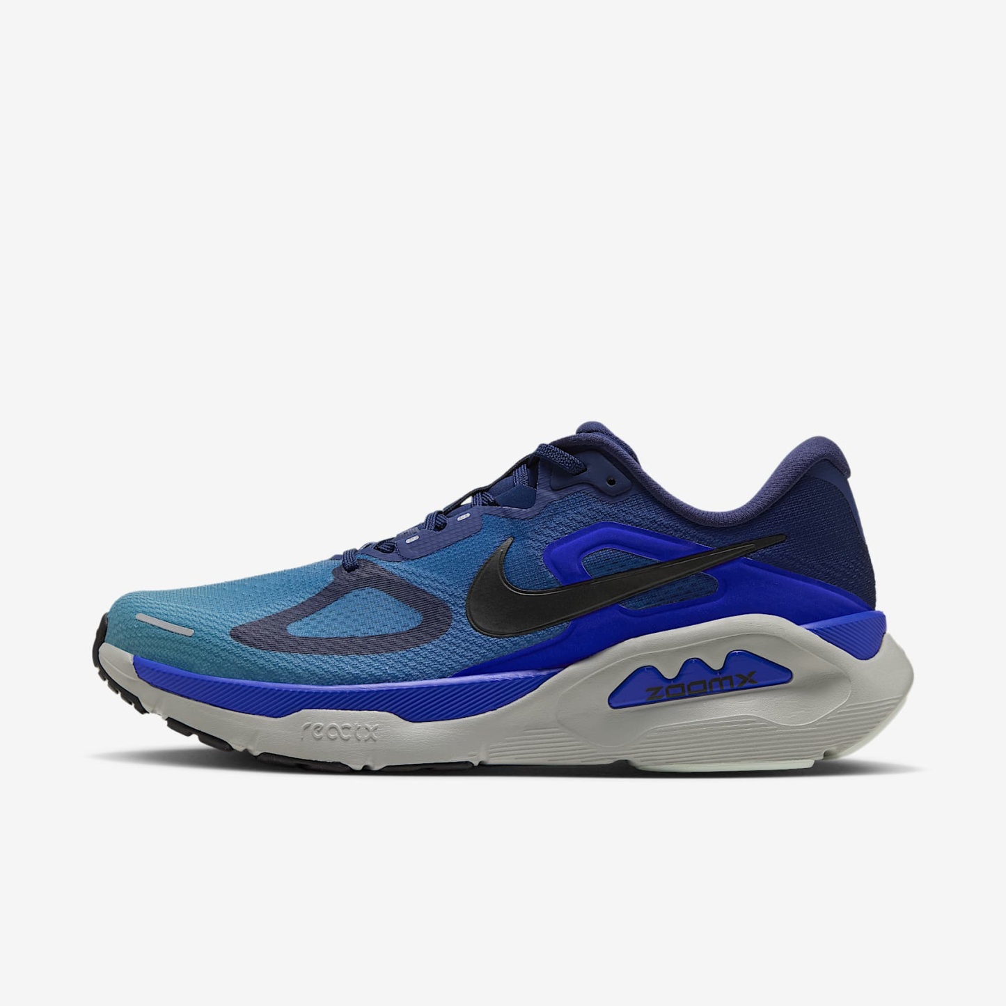 Nike Structure Plus Straßenlaufschuh (Herren) – Midnight Navy/Smokey Blue/Racer Blue/Schwarz