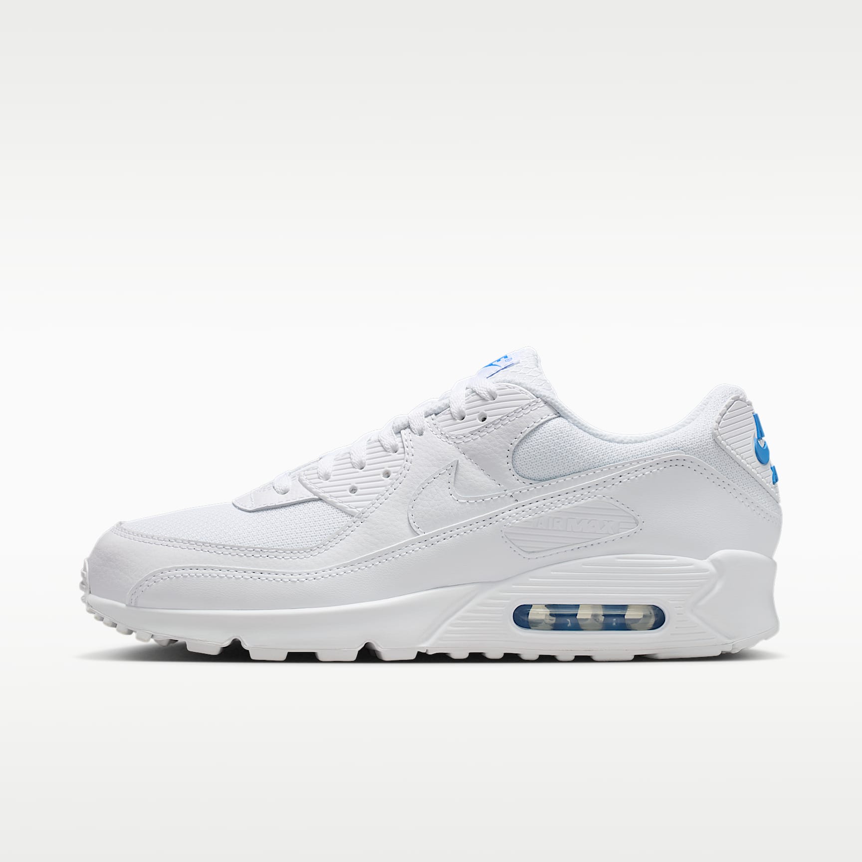Nike Air Max 90 Herrenschuh – Weiß/Blue Crystal/Weiß