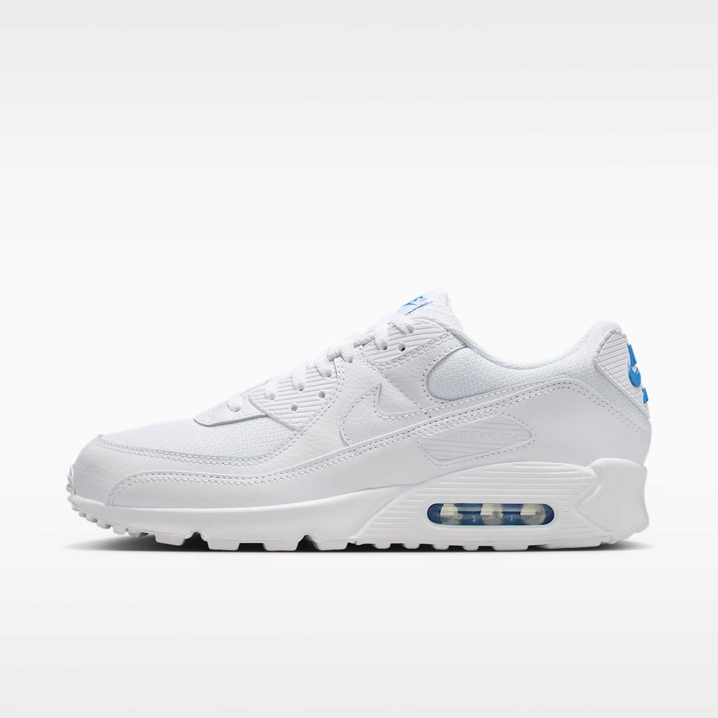 Nike Air Max 90 Herrenschuh – Weiß/Blue Crystal/Weiß