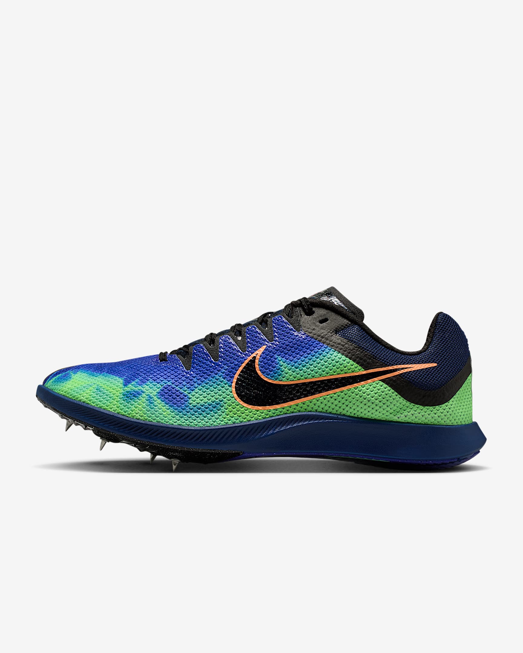Nike Zoom Rival Distance Glam Leichtathletik-Langstrecken-Spikes – Dark Obsidian/Indigo Burst/Grün/Schwarz