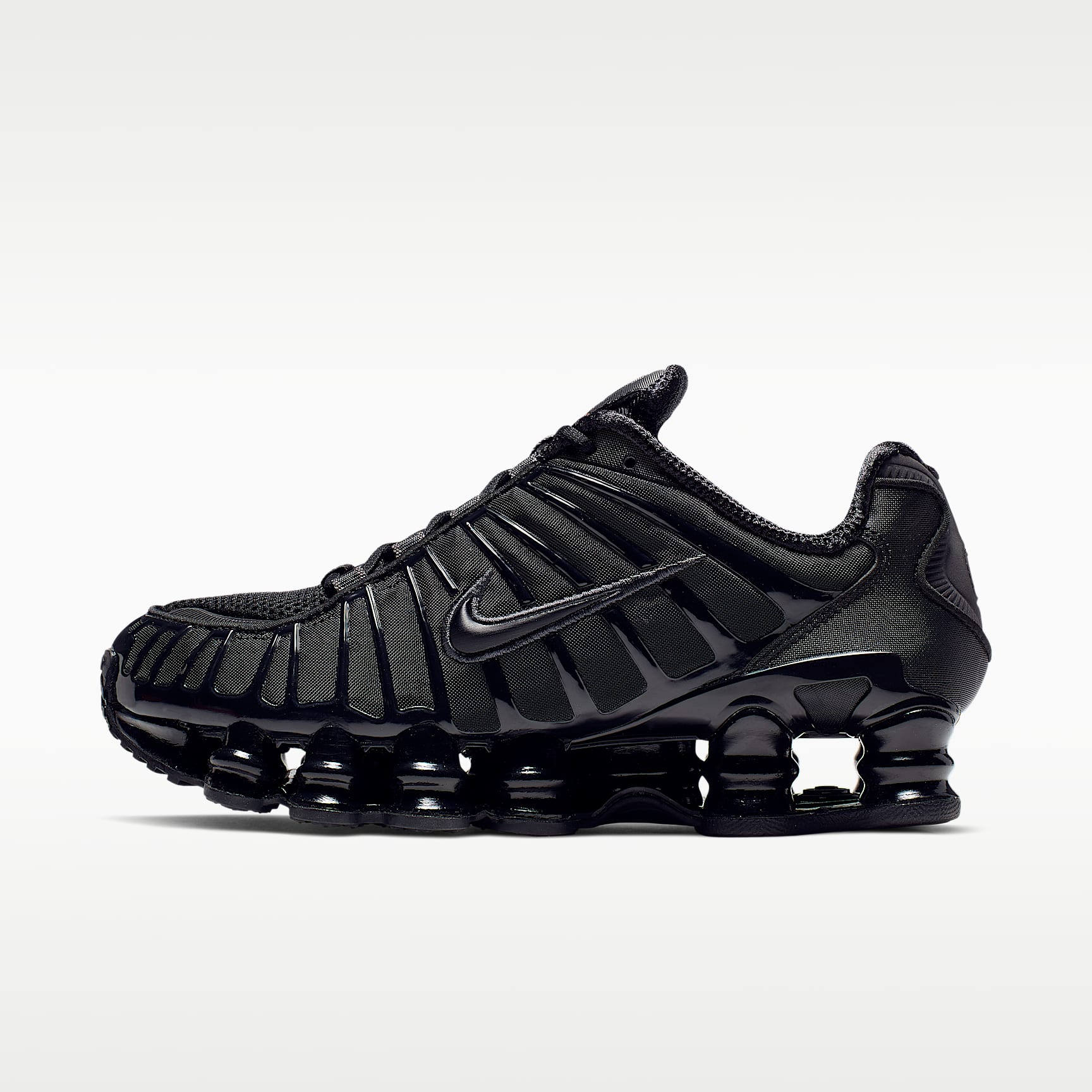 Nike Shox TL Schuh (Damen) – Schwarz/Metallic Hematite/Max Orange/Schwarz