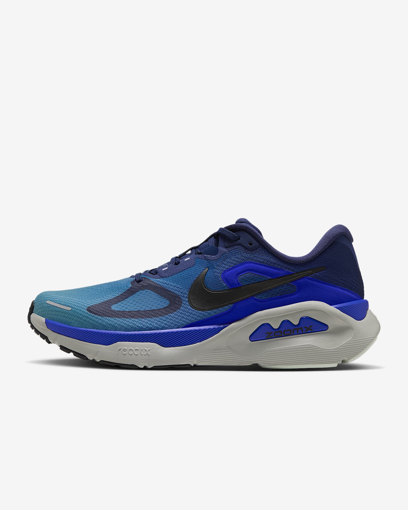 Nike Structure Plus Straßenlaufschuh (Herren) – Midnight Navy/Smokey Blue/Racer Blue/Schwarz