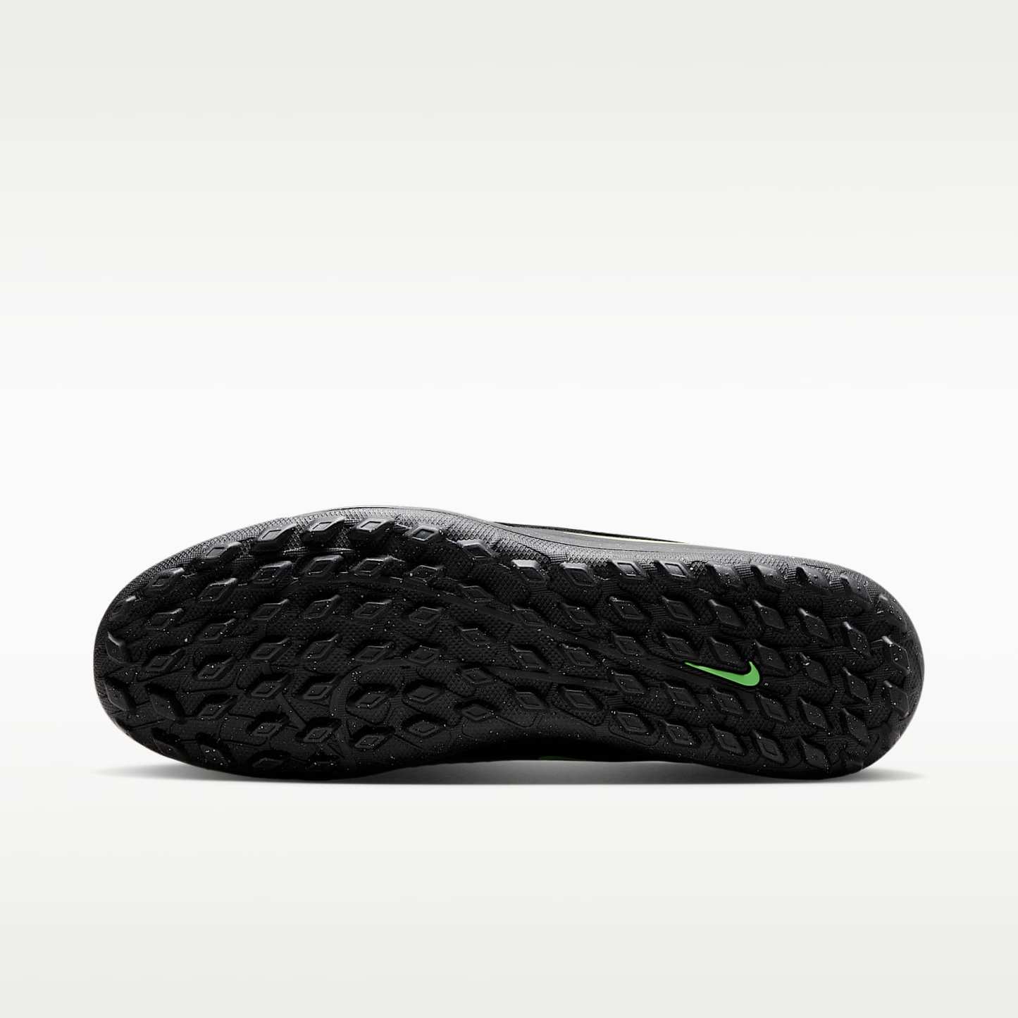 Nike Phantom 6 Low Club Fußballschuh für Turf – Schwarz/Schwarz/Illusion Green