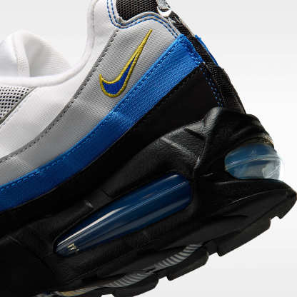 Nike Air Max 95 Big Bubble Schuh (Herren) – Weiß/Schwarz/Reflect Silver/Royal Blue