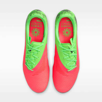 Nike Phantom 6 Low Academy "Erling Haaland" Fußballschuh für verschiedene Böden – Hot Punch/Green Strike/Schwarz