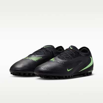 Nike Phantom 6 Low Pro Fußballschuh für Turf – Schwarz/Schwarz/Illusion Green