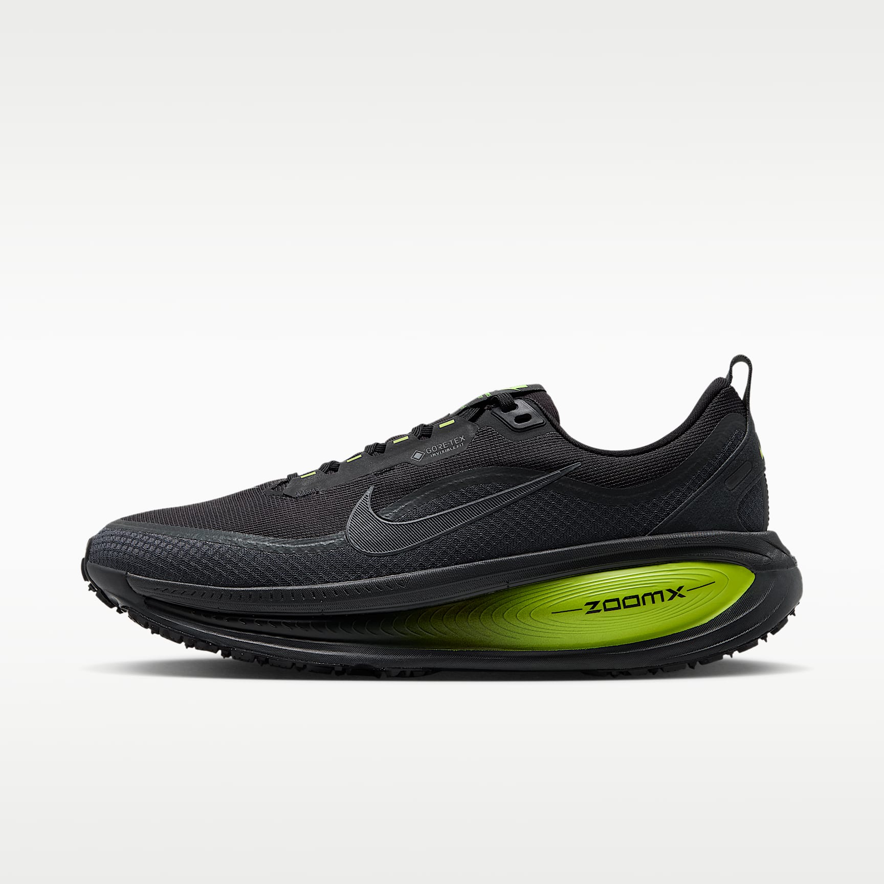 Nike Vomero 18 GORE-TEX wasserdichter Straßenlaufschuh mit reflektierenden Akzenten (Herren) – Anthracite/Lemon Venom/Schwarz