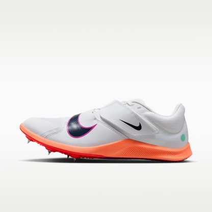 Nike Zoom Rival Jump Sprung-Spikes für Leichtathletik – Weiß/Hyper Turquoise/Bright Crimson/Obsidian